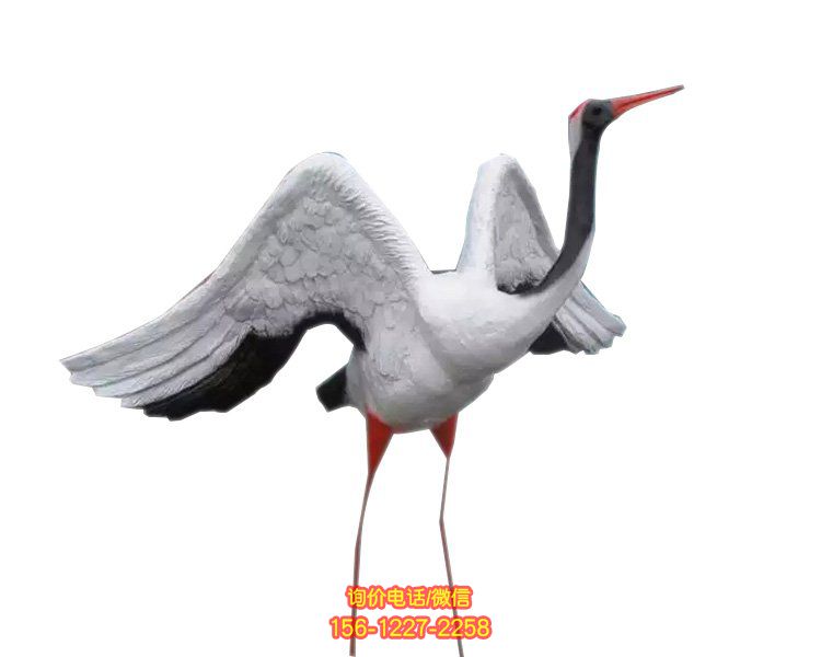 玻璃钢仿真仙鹤雕塑
