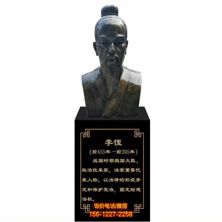玻璃钢铜雕名人胸像雕塑