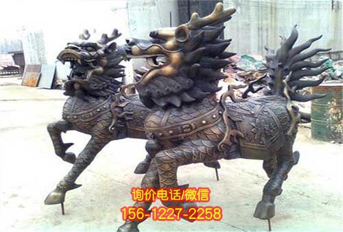 麒麟酒店景观不锈钢仿真动物雕塑 麒麟酒店景观不锈钢仿真动物雕塑