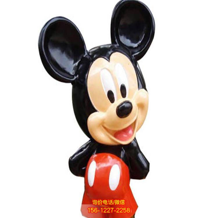 玻璃钢卡通彩绘老鼠雕塑