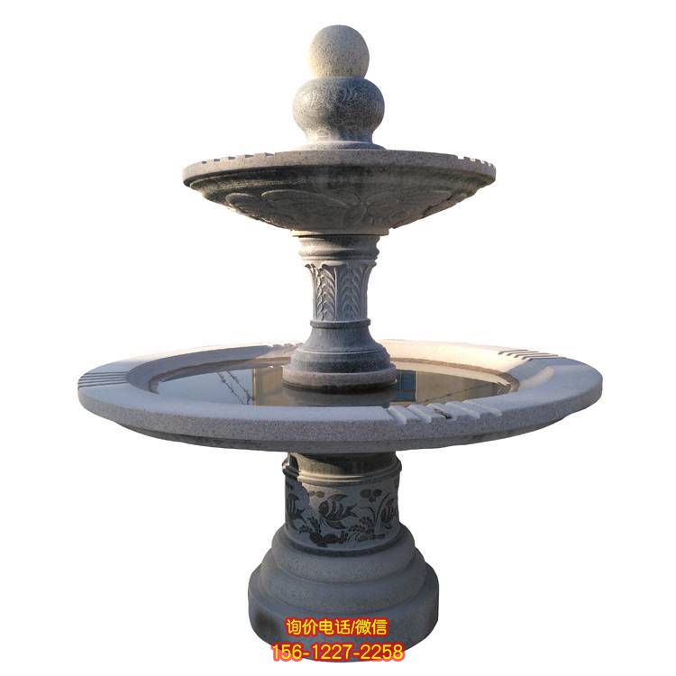 花岗岩浮雕欧式喷泉雕塑，装点别墅庭院 