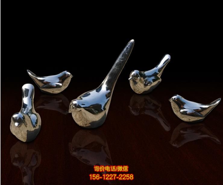 镜面不锈钢水景动物雕塑