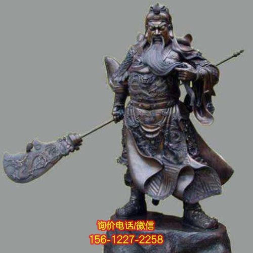 古铜关公铜雕雕塑，精美绝伦
