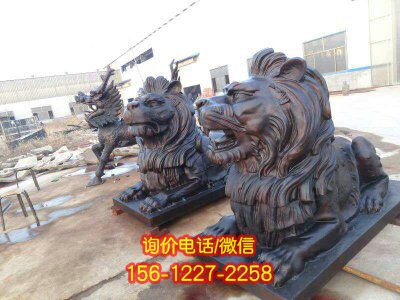 仿真不锈钢狮子雕塑,酒店景观点缀 仿真不锈钢狮子雕塑,酒店景观点缀