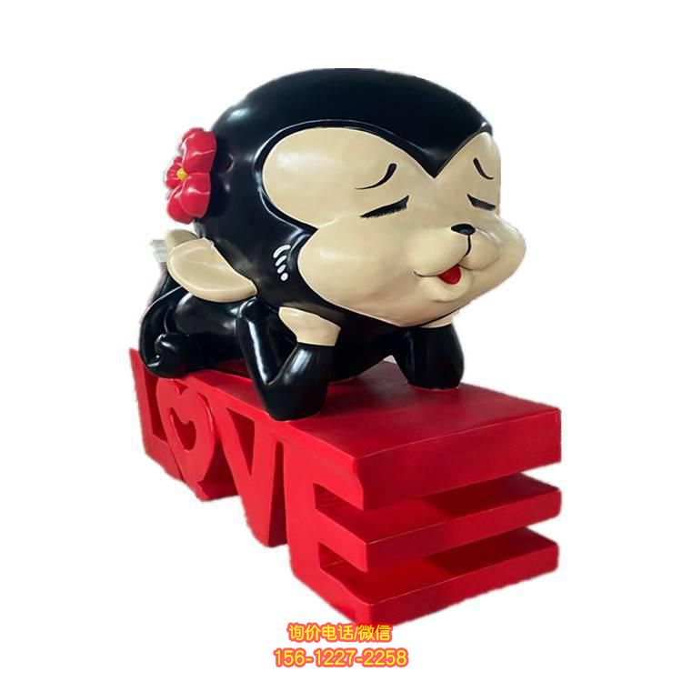 玻璃钢卡通猴子雕塑