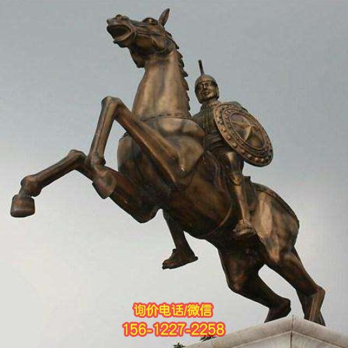 西方骑马人物铜雕园林雕塑