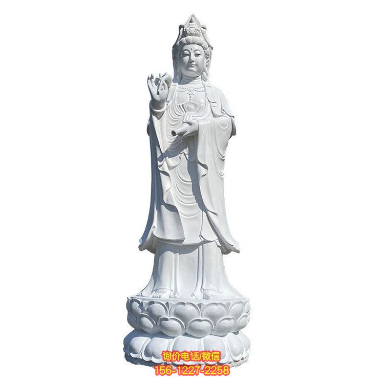 石材观音雕塑，为景区增添独特魅力
