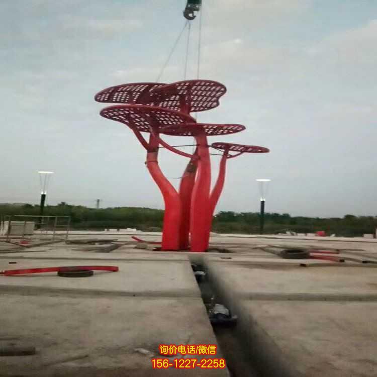 不锈钢抽象雕塑，景观点缀广场
