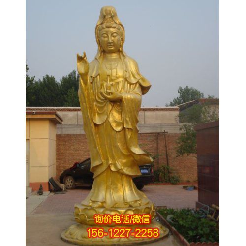 玻璃钢观音雕塑，高雅装饰寺庙