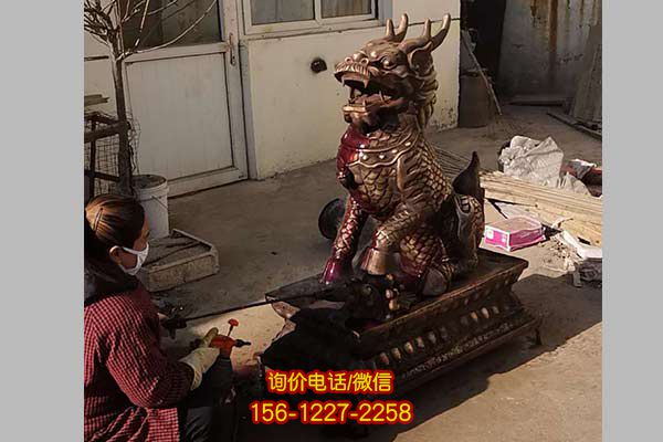 麒麟景区不锈钢动物景观雕塑 麒麟景区不锈钢动物景观雕塑