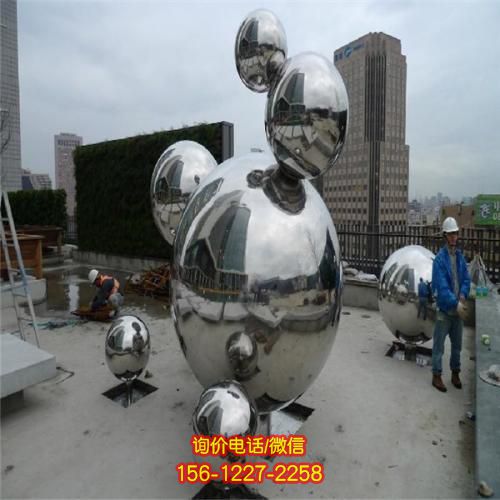 小区不锈钢镜面雕塑，提升景观视觉效果