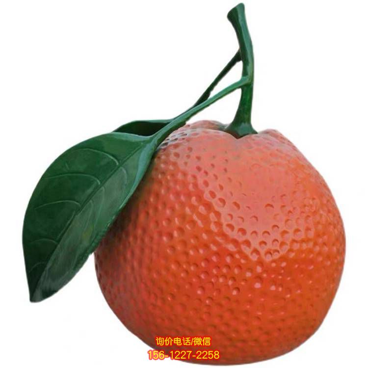 玻璃钢桔子雕塑，为景观增添水果魅力