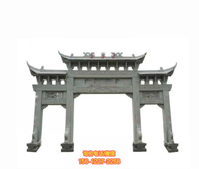 传承仿古工艺,精美青石牌坊雕塑 传承仿古工艺,精美青石牌坊雕塑