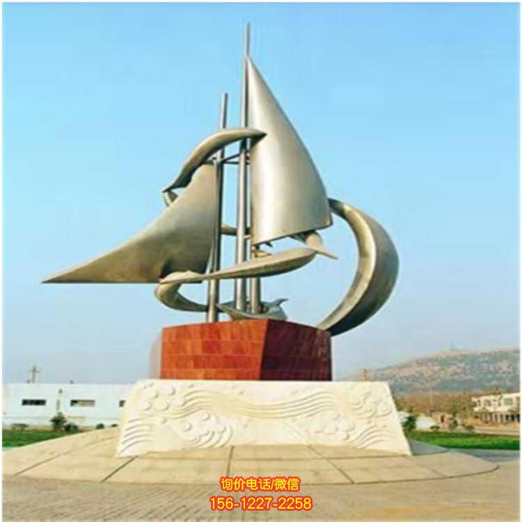 园林景观不锈钢抽象动物雕塑