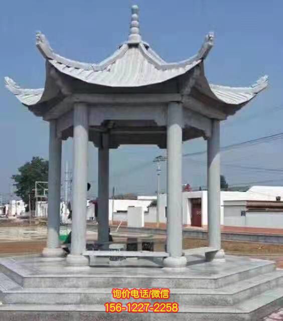 仿古青石雕塑，传承农村文化，为广场凉亭增添独特魅力