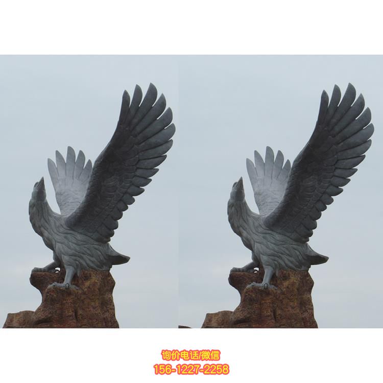 老鹰雕塑，点缀园林广场景区