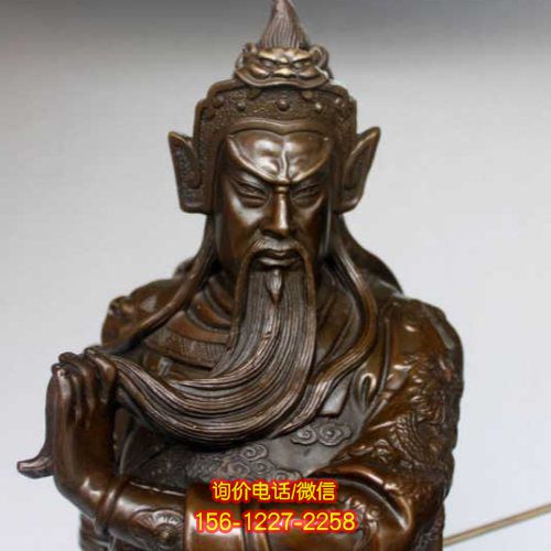 寺院关公铸铜雕塑