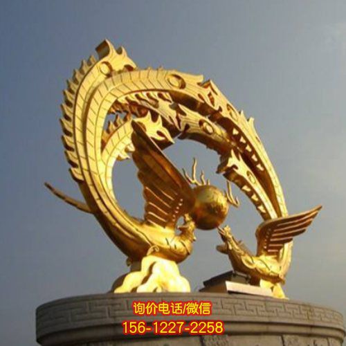 精美园林不锈钢凤凰雕塑 