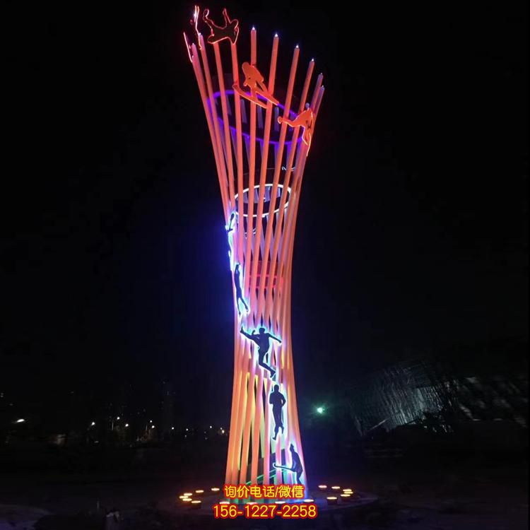 城市广场不锈钢抽象景观雕塑