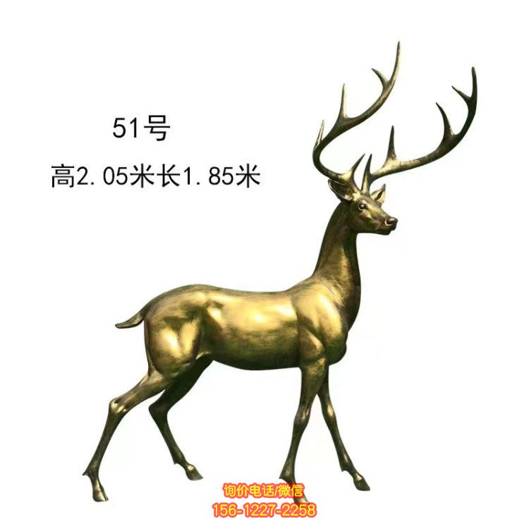 园林景观铜雕梅花鹿雕塑