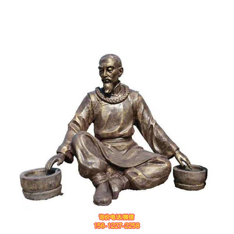 玻璃钢人物景观雕塑，静谧而精致