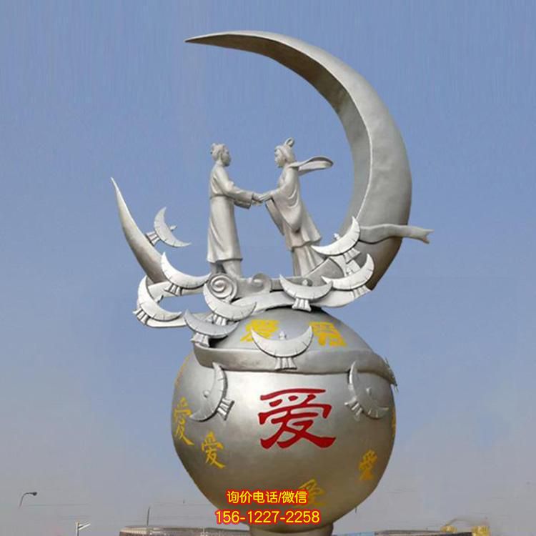 不锈钢爱情人物雕塑