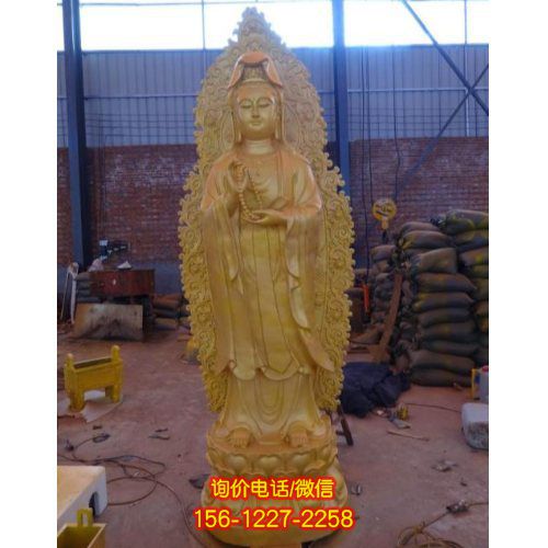 铸铜观音菩萨雕塑——美化寺庙的灵魂