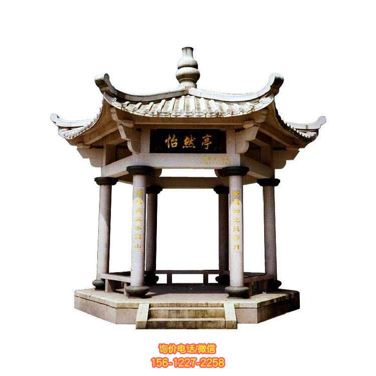 大理石石雕凉亭雕塑