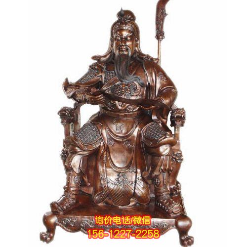 铜雕寺庙关公雕塑