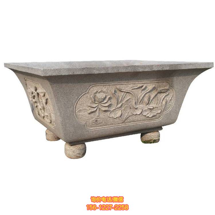 仿古雕塑花钵，大理石主题欧式园林小区装饰