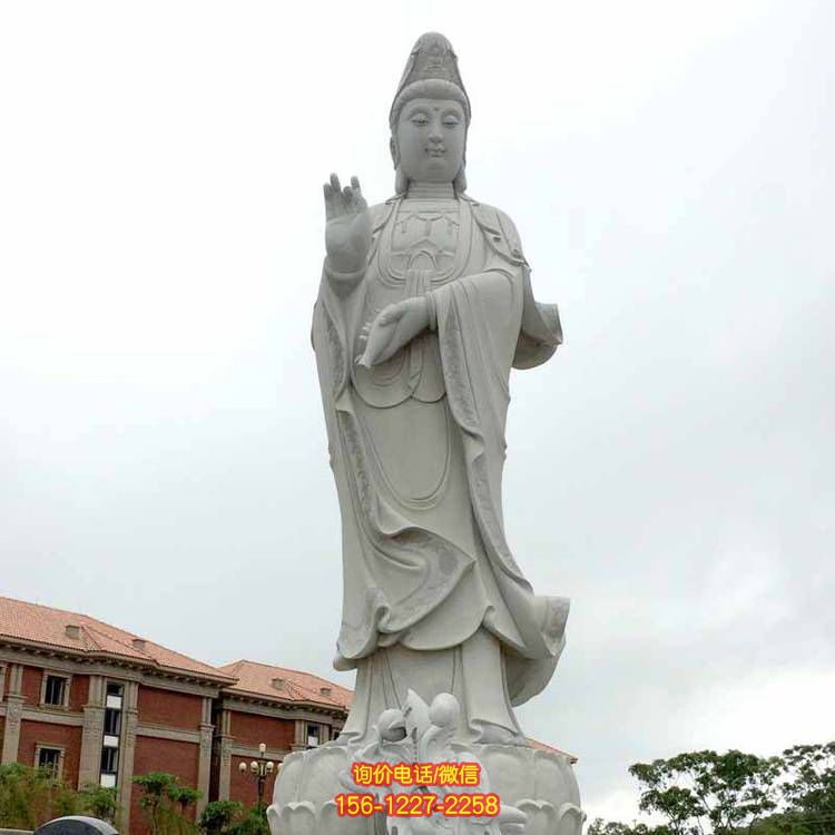 大理石石雕观音雕塑 园林装饰