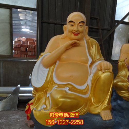 罗汉弥勒佛玻璃钢雕塑：给寺庙景区增添神秘感