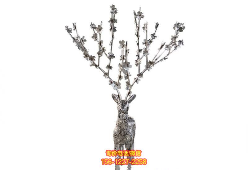 梅花鹿雕塑-商厦大型动物景观不锈钢梅花鹿雕塑 梅花鹿雕塑-商厦大型动物景观不锈钢梅花鹿雕塑