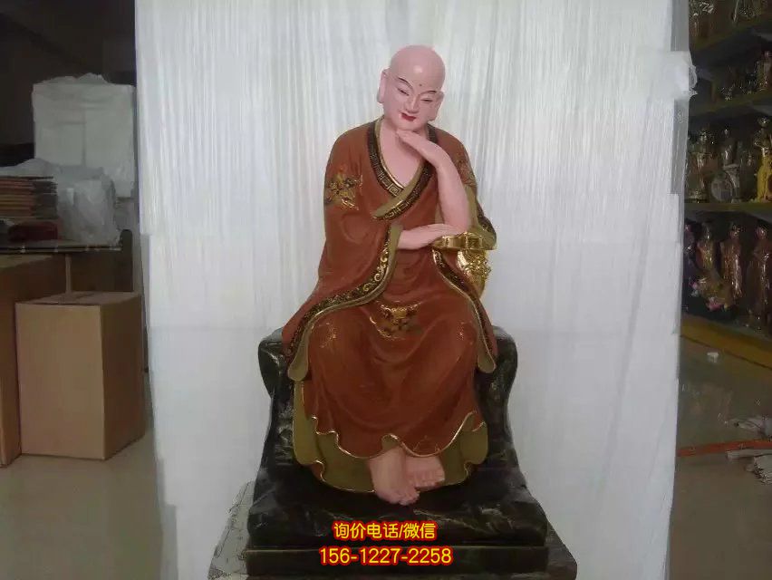十八罗汉雕塑-玻璃钢彩绘寺庙拖着下巴的十八罗汉雕塑 十八罗汉雕塑-玻璃钢彩绘寺庙拖着下巴的十八罗汉雕塑