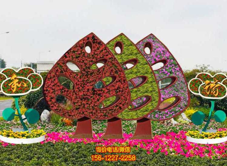五色草造型大型仿真植物绿雕 立体花坛仿真植物雕塑