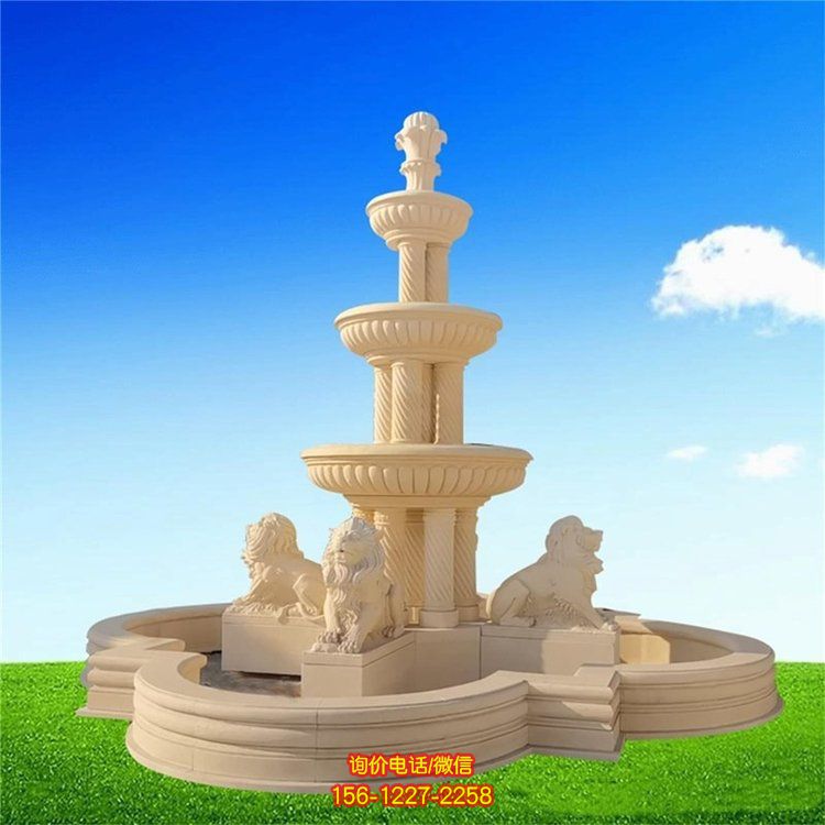 汉白玉水钵喷泉 园林喷泉系列户外景观喷泉雕塑