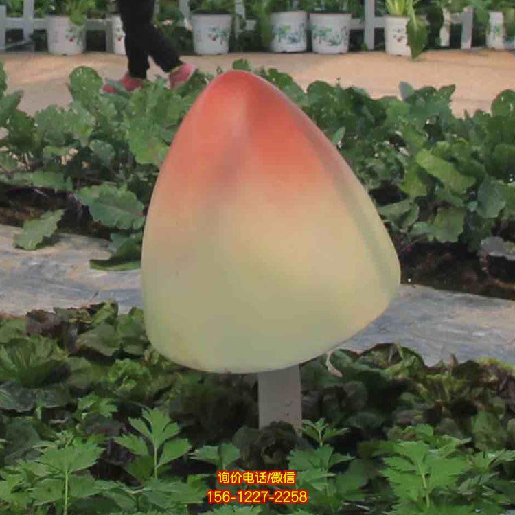 公园玻璃钢彩绘园林不锈钢彩绘蘑菇雕塑
