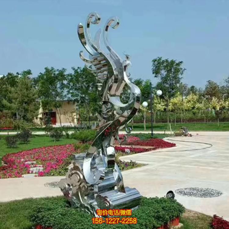 景观城市广场镜面金属雕塑 不锈钢公园广场景观摆件