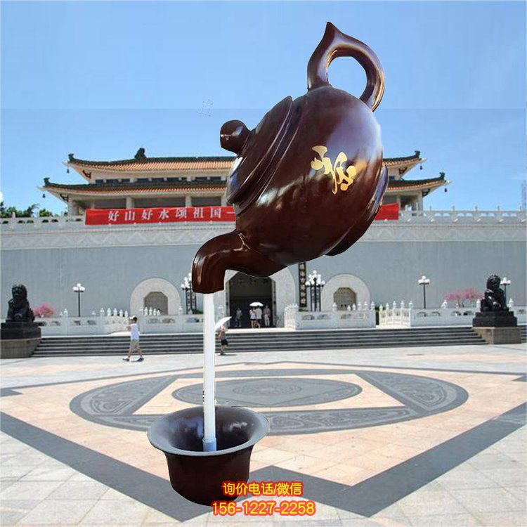 玻璃钢仿铜园林景观玻璃钢仿铜户外园林悬空流水摆件