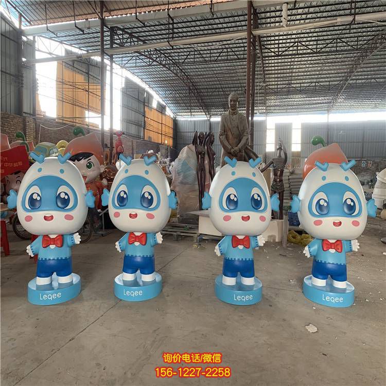 游乐园幼儿园玻璃钢卡通创意园林景观卡通公仔摆件