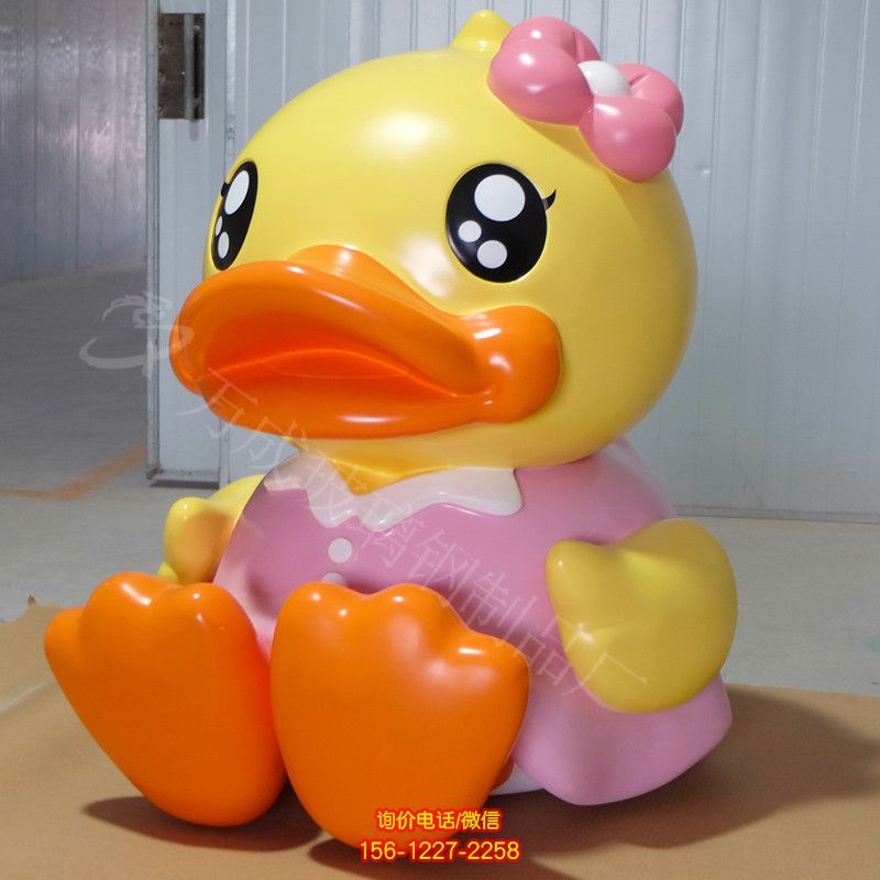 室内彩绘鸭子雕塑 室内彩绘鸭子雕塑