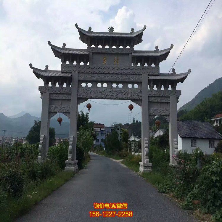 大理石石雕户外街道大理石石雕牌坊