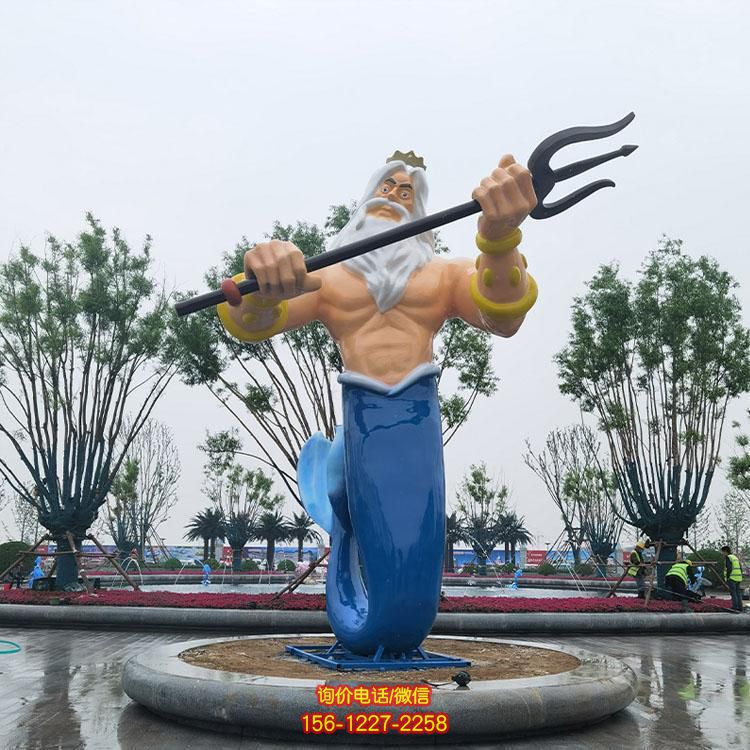 玻璃钢雕塑定制商场美陈网红公仔 卡通户外园林人物动物公仔摆件
