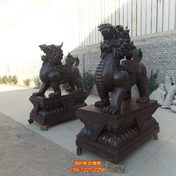 庭院别墅玻璃钢仿铜貔貅雕塑 庭院别墅玻璃钢仿铜貔貅雕塑