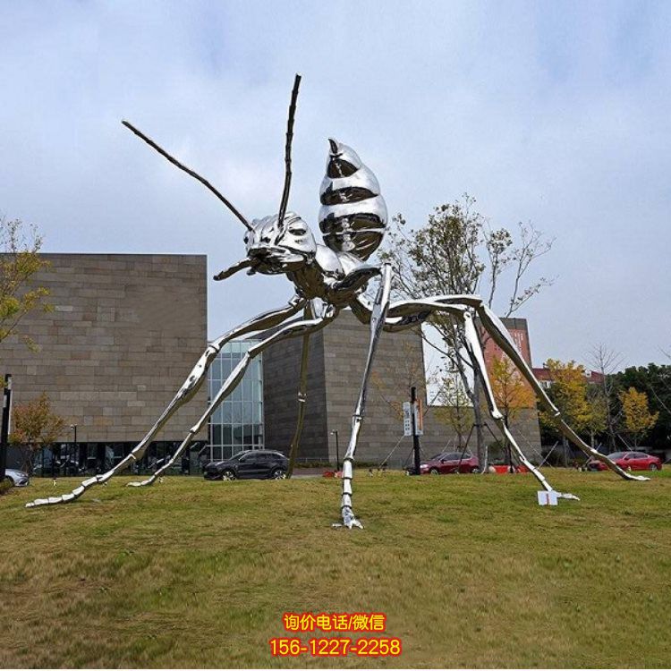 户外广场大型不锈钢抽象蚂蚁雕塑