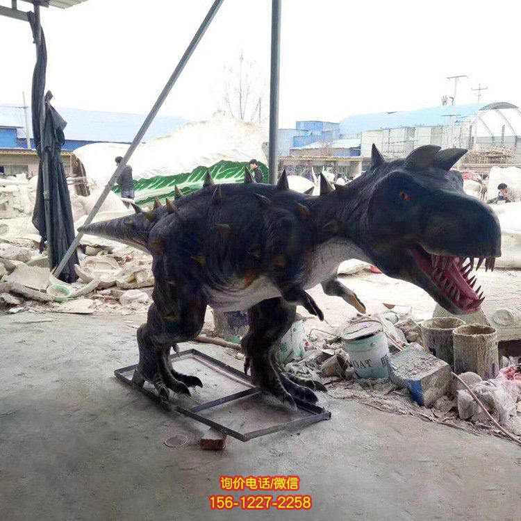 玻璃钢卡通户外园林景观大型玻璃钢恐龙雕塑