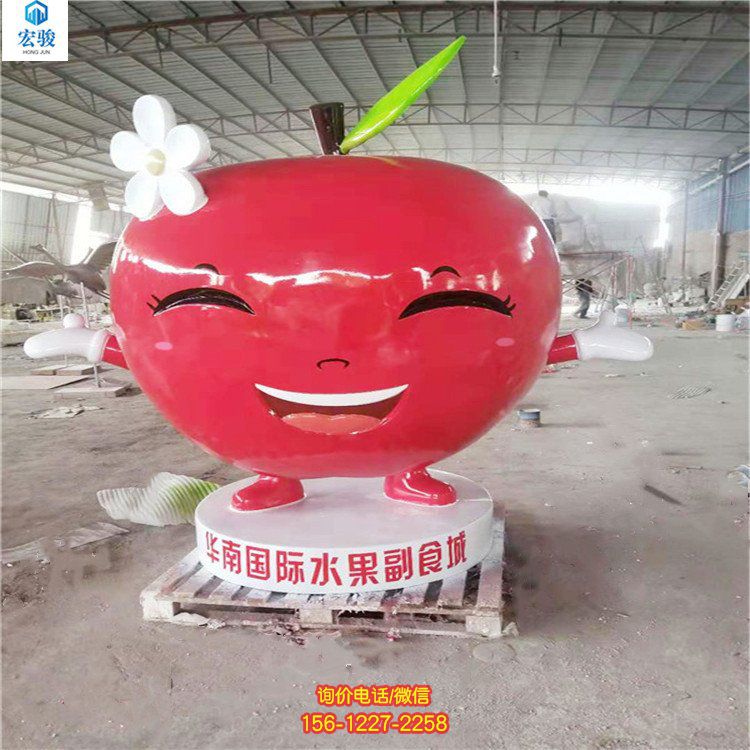 水果商城玻璃钢卡通创意水果公仔摆件