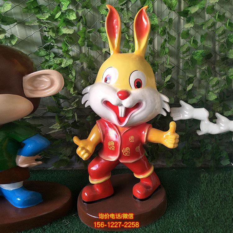 十二生肖玻璃钢卡通公仔户外商场景观雕塑