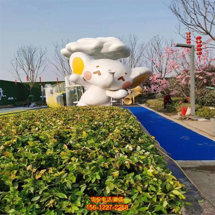园林户外园林景观玻璃钢卡通小象雕塑