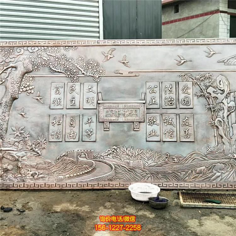 广场大型浮雕画展馆 公园锻铜雕壁画铜雕塑